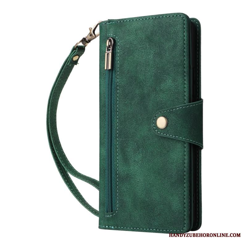 Kotelot Xiaomi Redmi Note 14 Pro 4g Vetoketjullinen Lompakko Hihnalla Suojakuori