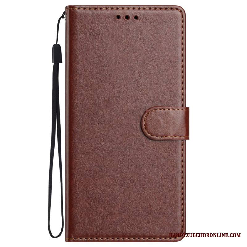 Kotelot Xiaomi Redmi Note 14 Pro 5g Puhelinkuoret Yksivärinen Tekonahka Hihnalla