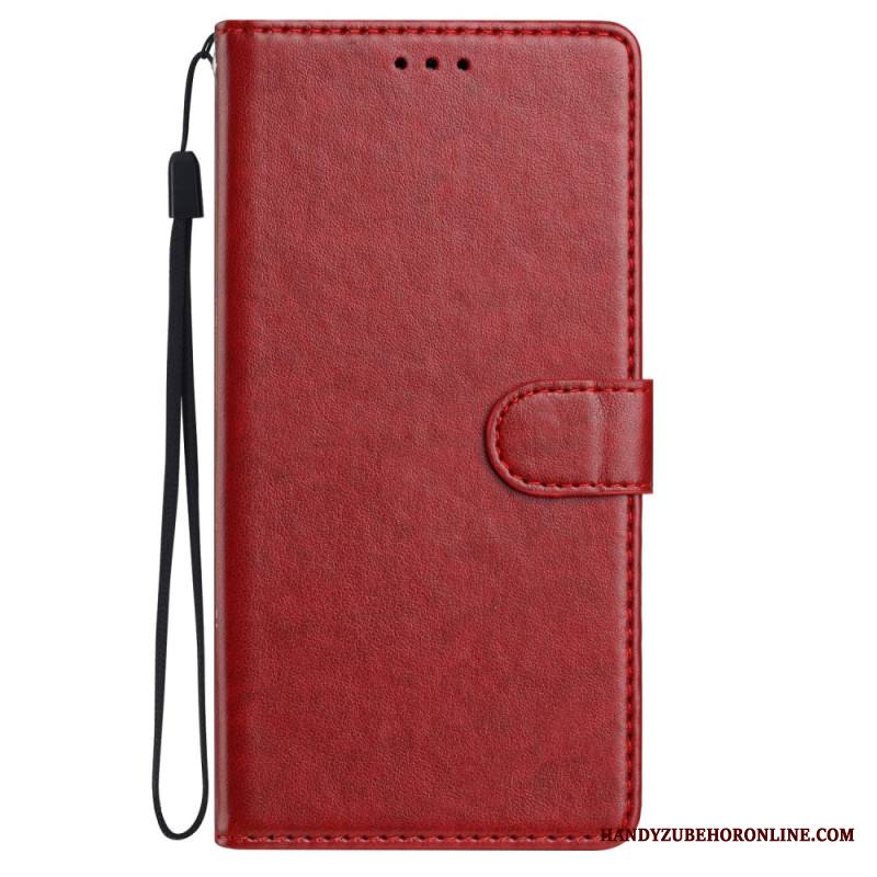 Kotelot Xiaomi Redmi Note 14 Pro 5g Puhelinkuoret Yksivärinen Tekonahka Hihnalla