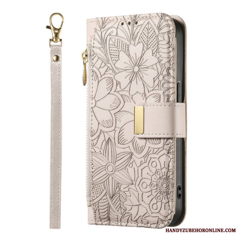 Kotelot Xiaomi Redmi Note 15 Pro Plus 5g Puhelinkuoret Kukkakuvio Ja Vetoketjullinen Tasku