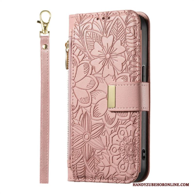 Kotelot Xiaomi Redmi Note 15 Pro Plus 5g Puhelinkuoret Kukkakuvio Ja Vetoketjullinen Tasku