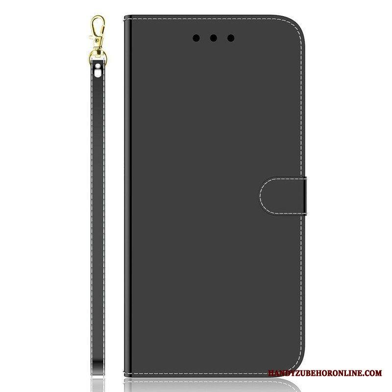 Kotelot iPhone 13 Mini Keinonahkainen Peilin Kansi