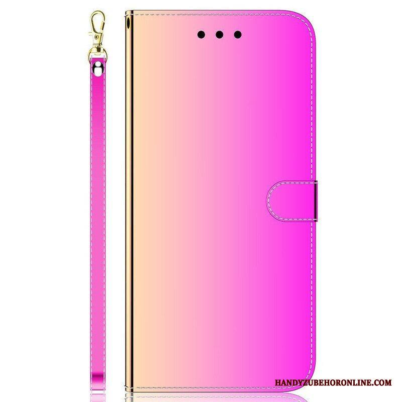 Kotelot iPhone 13 Pro Max Keinonahkainen Peilin Kansi