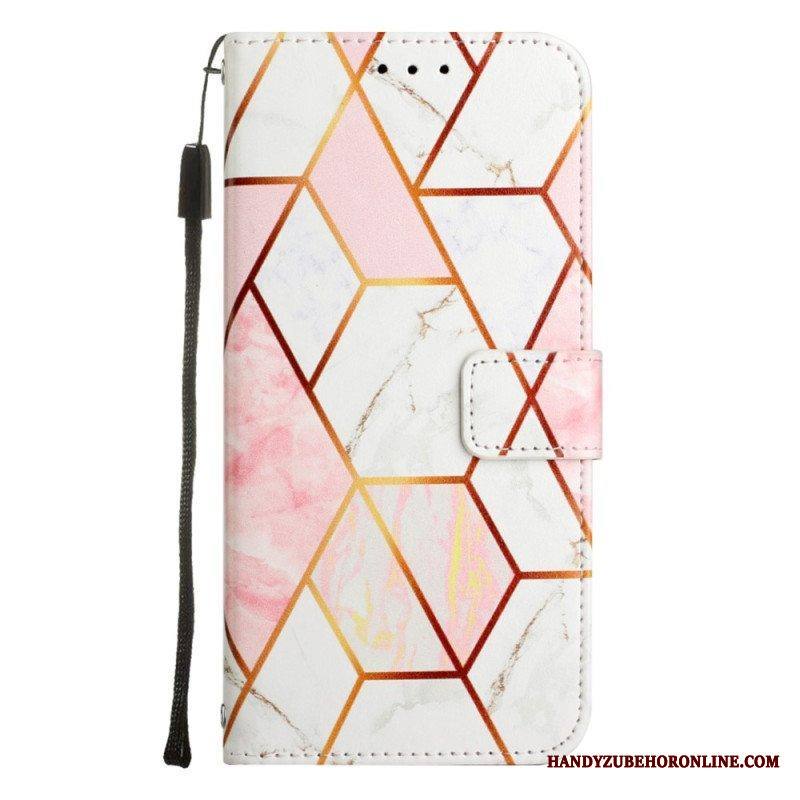 Kotelot iPhone 14 Pro Max Suojaketju Kuori Strip Marble