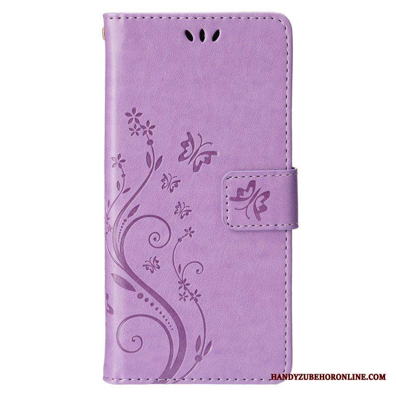 Kotelot iPhone 15 Plus Kukkia Ja Perhosia