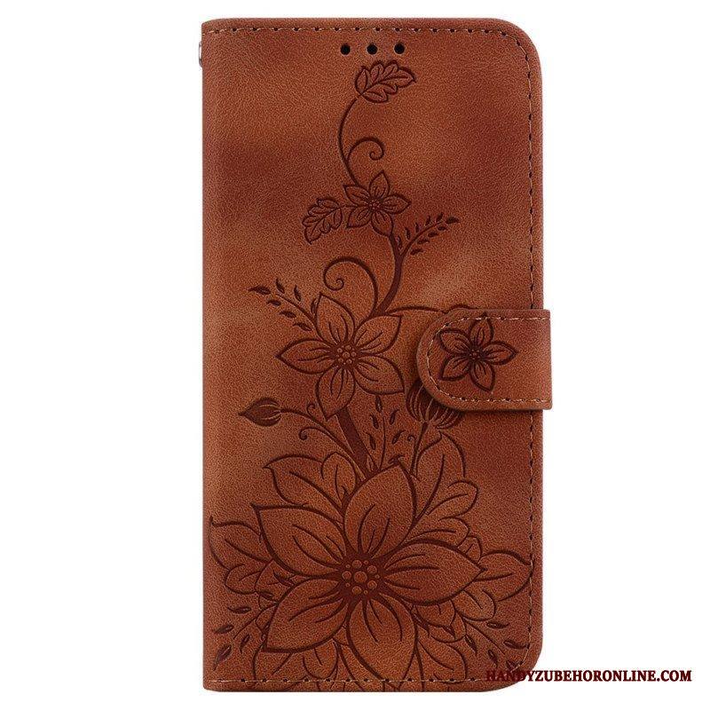 Kotelot iPhone 15 Pro Max Suojaketju Kuori Kukkahihna