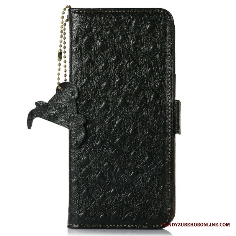 Kotelot iPhone 17 Puhelinkuoret Rfid-esto Strutsikuvioinen Nahka