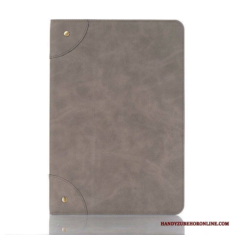 Kuoret Samsung Galaxy Tab S8 Plus / Tab S7 Plus Keinonahkaiset Vintage-niitit