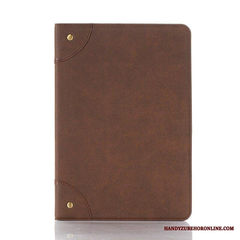 Kuoret Samsung Galaxy Tab S8 Plus / Tab S7 Plus Keinonahkaiset Vintage-niitit