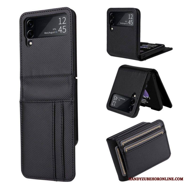 Kuoret Samsung Galaxy Z Flip 4 Kotelot Flip Nahkaefekti Retro-korttikotelo