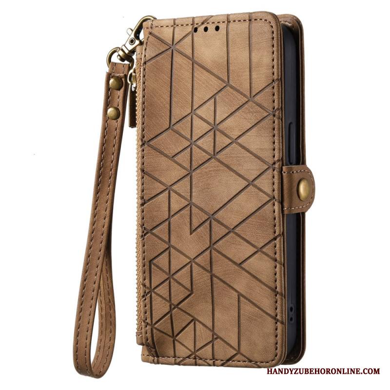 Kuoret Xiaomi Redmi Note 14 Pro Plus 5g Geometrisia Viivoja Muistuttava Lompakko