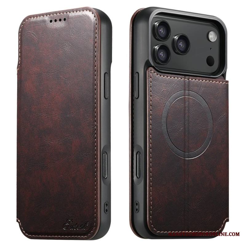 Kuoret iPhone 17 Pro Magsafe-yhteensopiva Nahkajäljitelmä