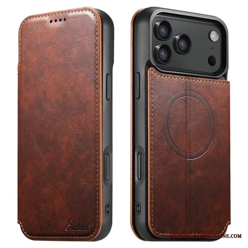 Kuoret iPhone 17 Pro Magsafe-yhteensopiva Nahkajäljitelmä