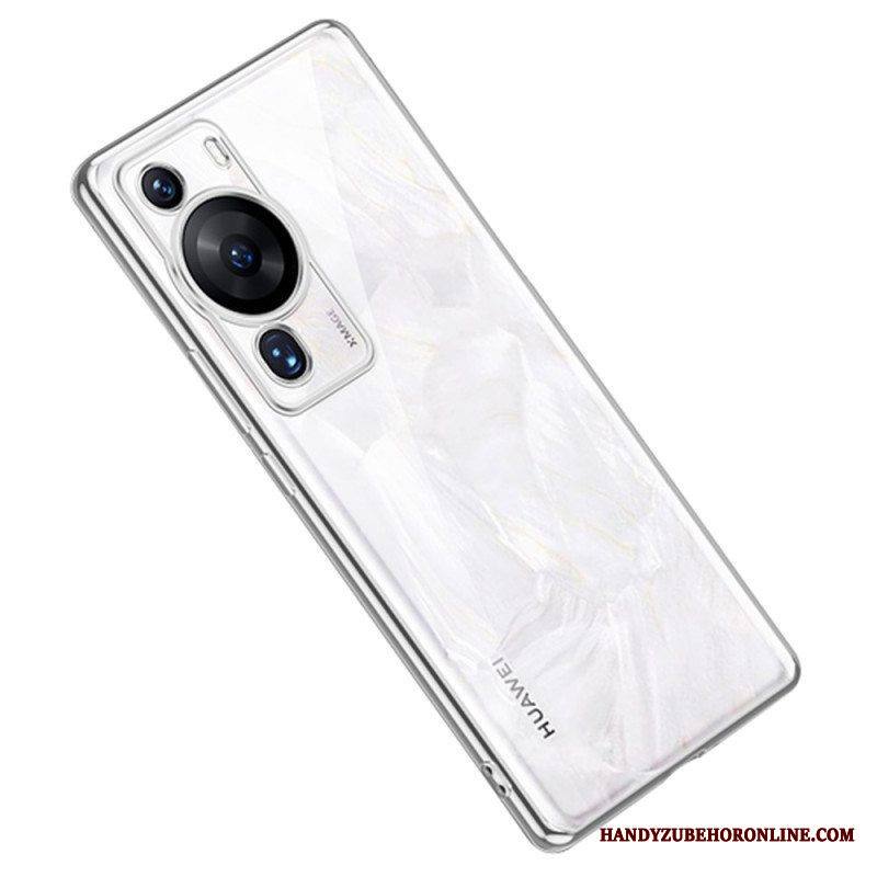 Kuori Huawei P60 Pro Läpinäkyvät Metallityyliset Reunat Sulada