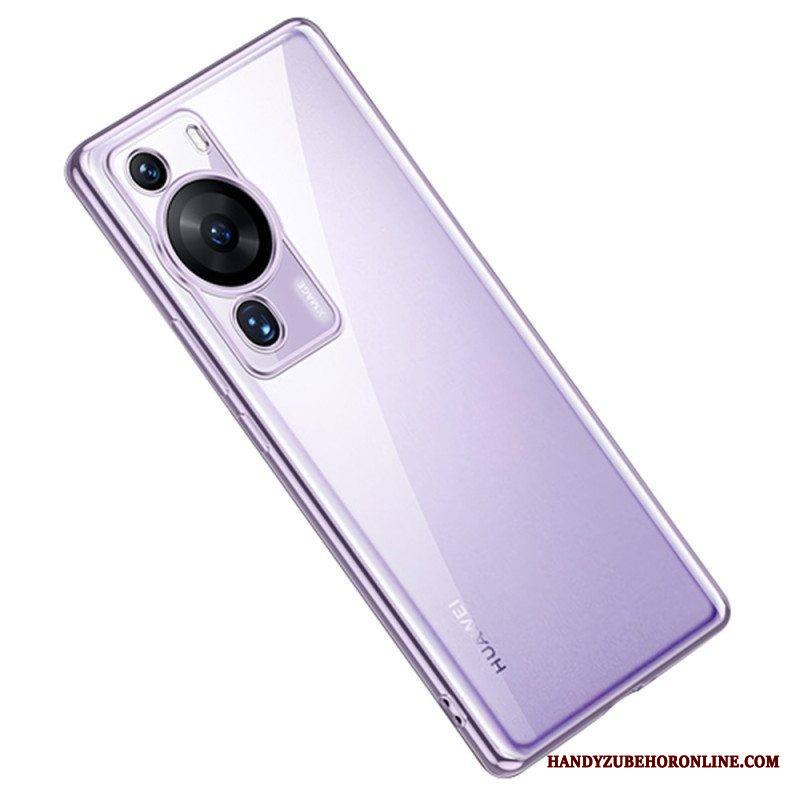 Kuori Huawei P60 Pro Läpinäkyvät Metallityyliset Reunat Sulada