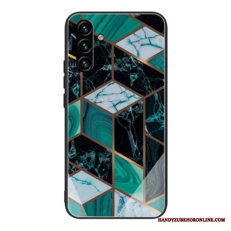 Kuori Samsung Galaxy A13 5G / A04s Geometria Marmori Karkaistu Lasi