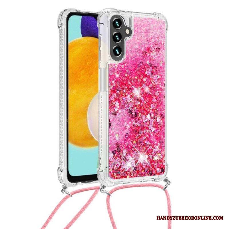 Kuori Samsung Galaxy A13 5G / A04s Paljetteja Kiristysnyörillä