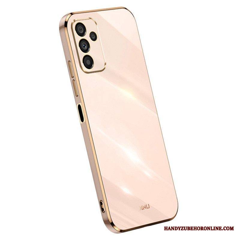 Kuori Samsung Galaxy A14 / A14 5G Silikoniset Kultaiset Reunat