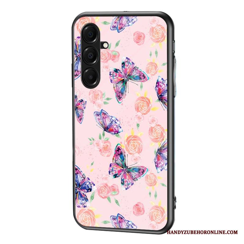 Kuori Samsung Galaxy A17 4g / 5g Karkaistusta Lasista Valmistetut Perhoset