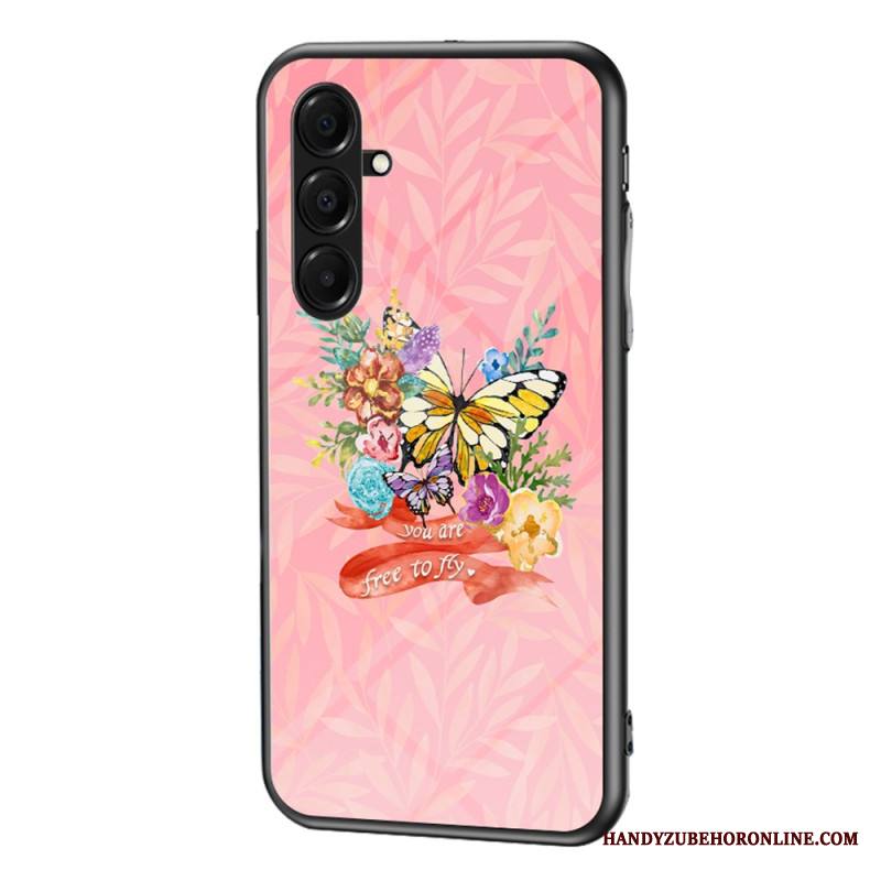 Kuori Samsung Galaxy A17 4g / 5g Karkaistusta Lasista Valmistetut Perhoset