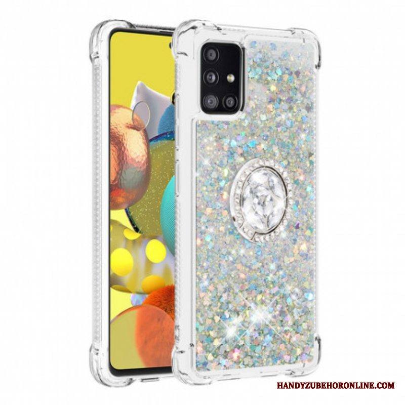 Kuori Samsung Galaxy A51 5G Paljetteja Rengastuella