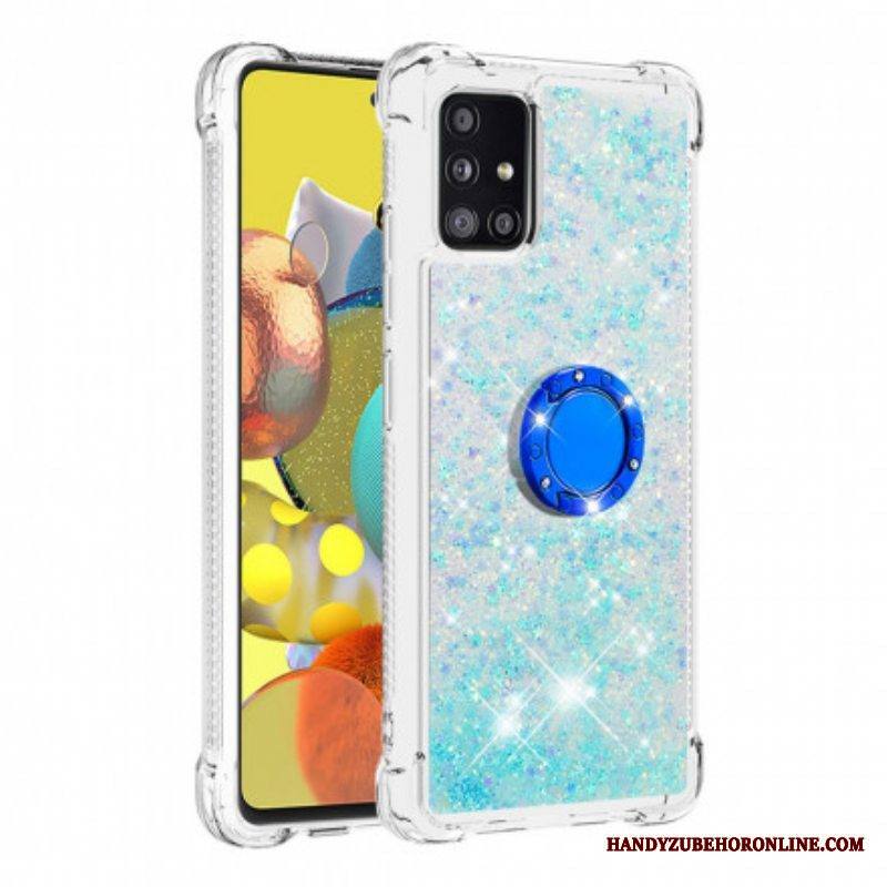Kuori Samsung Galaxy A51 5G Paljetteja Rengastuella