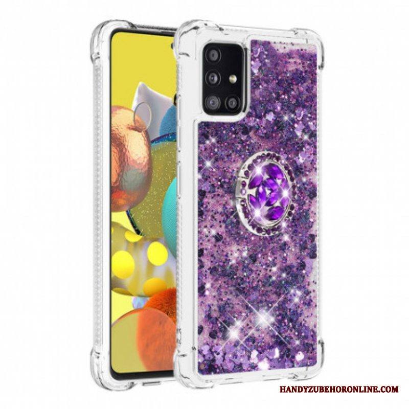 Kuori Samsung Galaxy A51 5G Paljetteja Rengastuella
