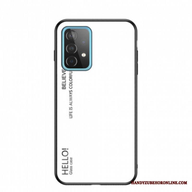 Kuori Samsung Galaxy A52 4G / A52 5G / A52s 5G Karkaistu Lasi Hello