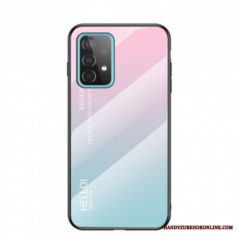 Kuori Samsung Galaxy A52 4G / A52 5G / A52s 5G Karkaistu Lasi Hello