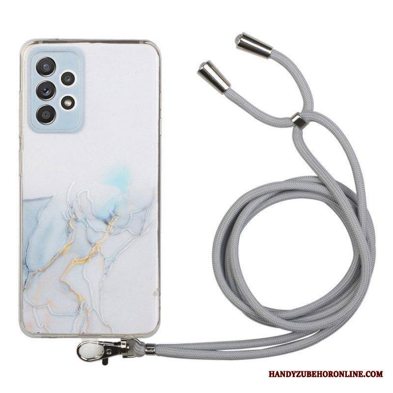 Kuori Samsung Galaxy A53 5G Kiristysnyörillä Marmorijohdolla