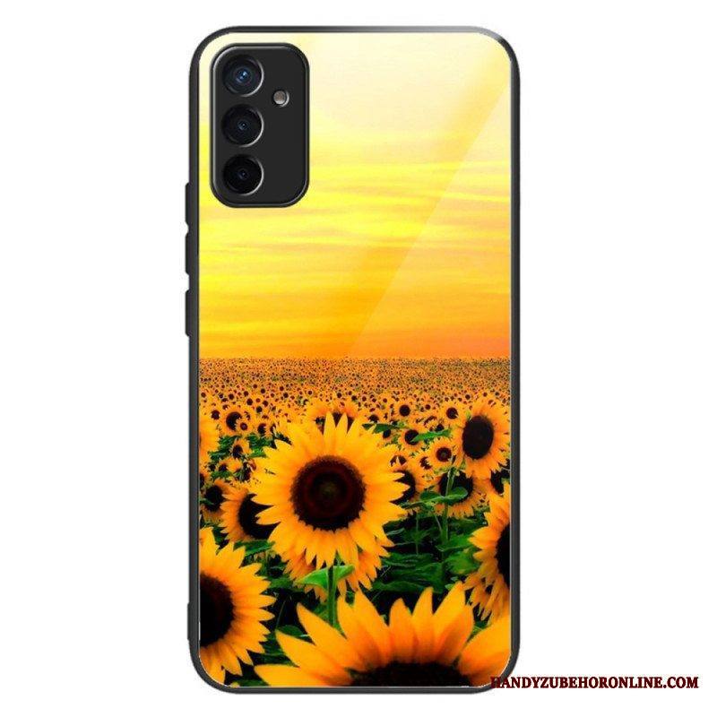 Kuori Samsung Galaxy M13 Karkaistu Lasi Auringonkukat