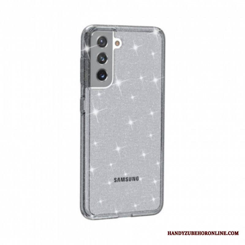 Kuori Samsung Galaxy S21 5G Läpinäkyvät Paljetit