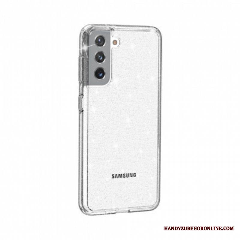 Kuori Samsung Galaxy S21 5G Läpinäkyvät Paljetit