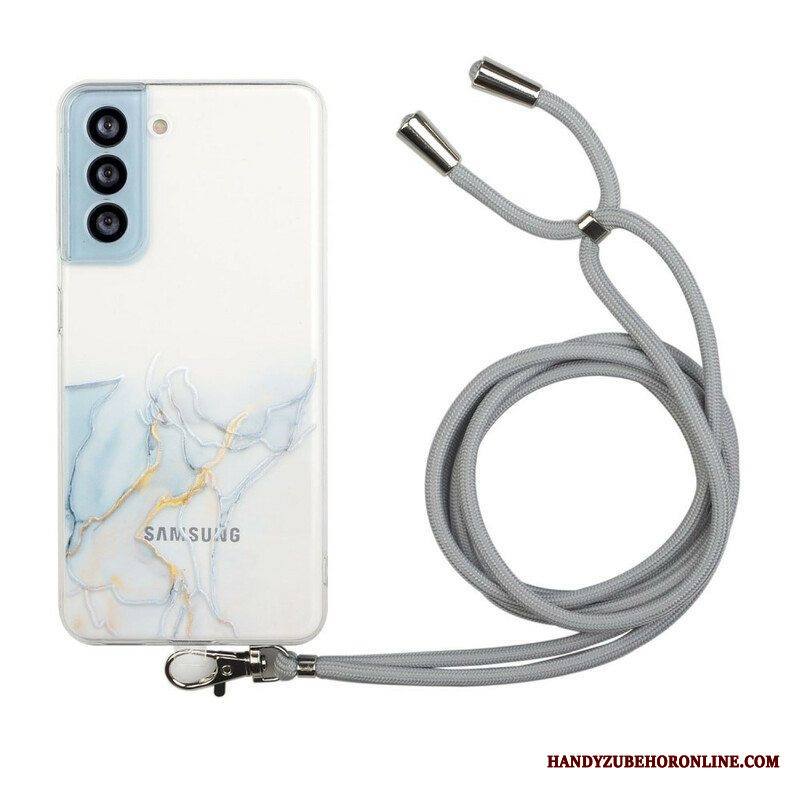 Kuori Samsung Galaxy S21 FE Kiristysnyörillä Marmorijohdolla