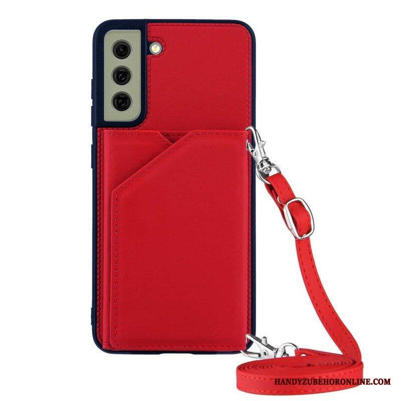 Kuori Samsung Galaxy S21 FE Usean Kortin Tuki Handsfree Ja Kaulanauha