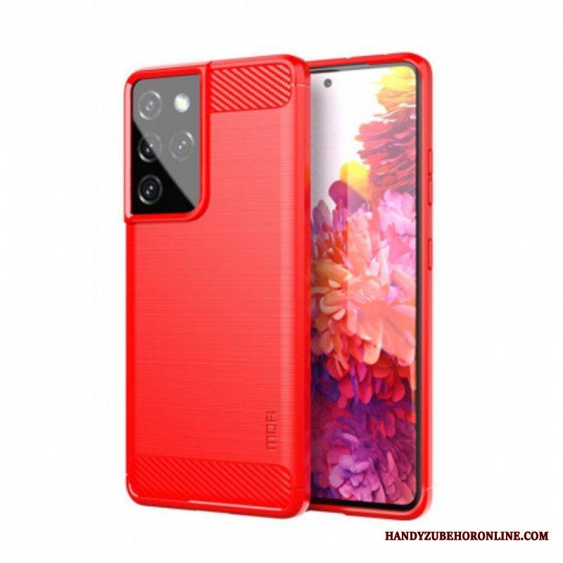 Kuori Samsung Galaxy S21 Ultra 5G Mofi Harjattu Hiilikuitu
