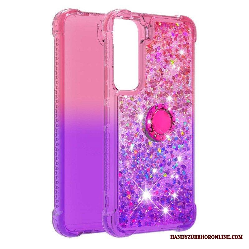 Kuori Samsung Galaxy S22 5G Glitter Ring-kiinnike