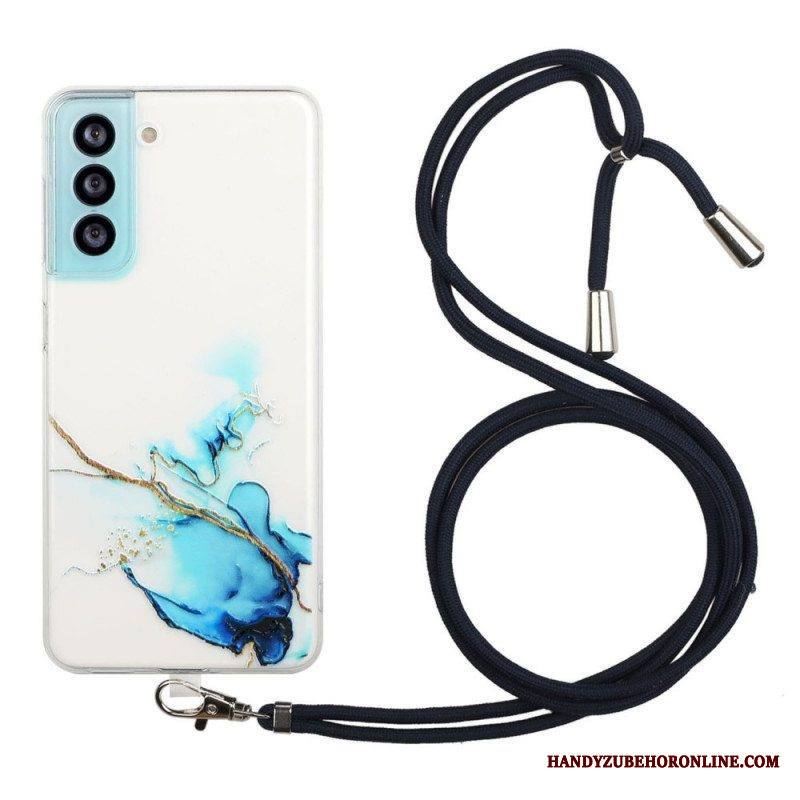 Kuori Samsung Galaxy S22 5G Kiristysnyörillä Marmorijohdolla