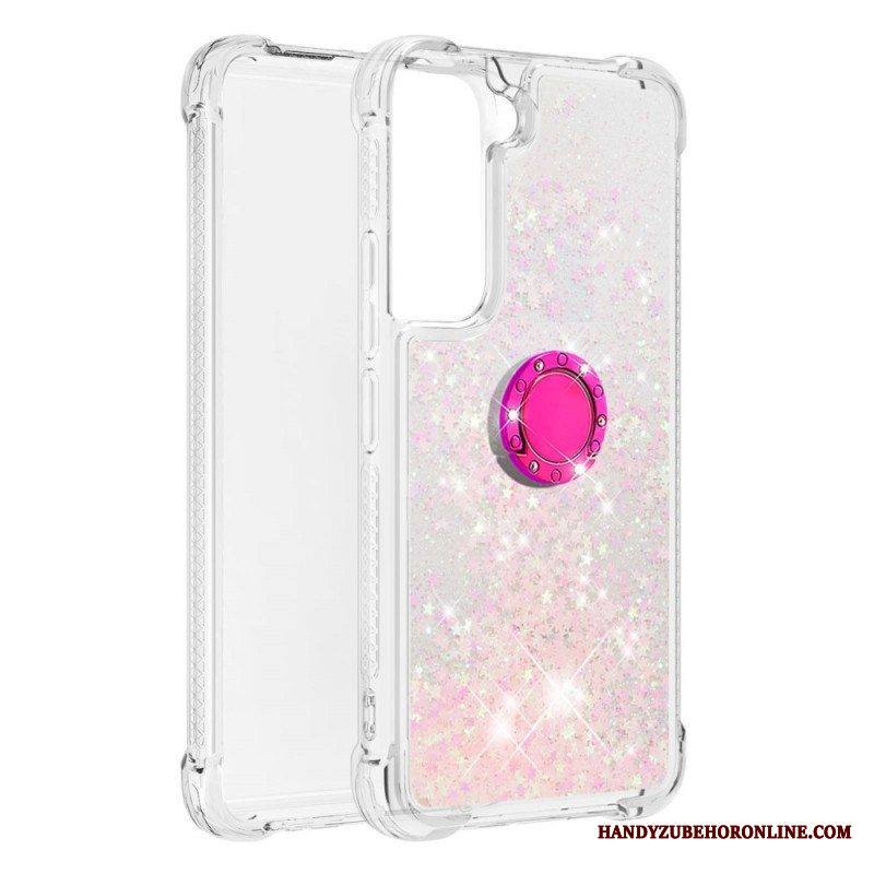 Kuori Samsung Galaxy S22 5G Paljetteja Rengastuella