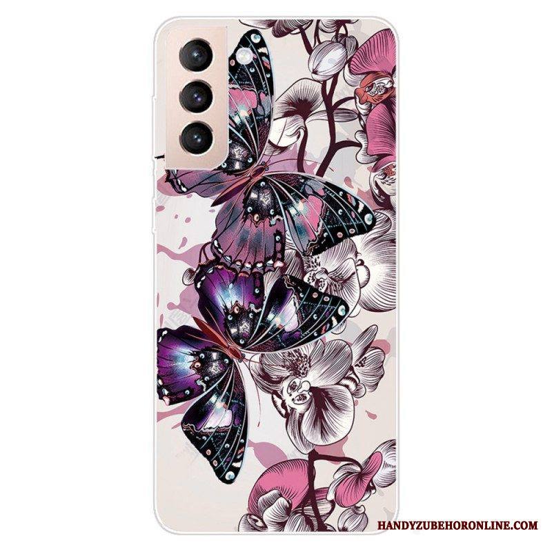 Kuori Samsung Galaxy S22 5G Värikkäitä Perhosia