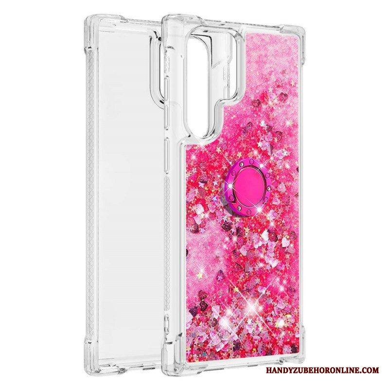 Kuori Samsung Galaxy S22 Ultra 5G Glitter Ring-kiinnike