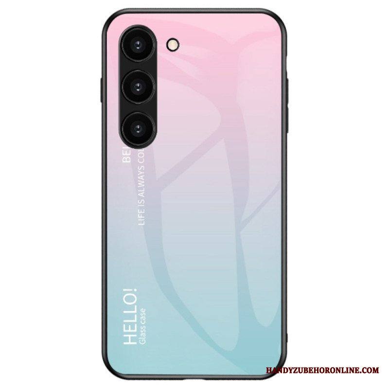 Kuori Samsung Galaxy S23 5G Karkaistu Lasi Hello