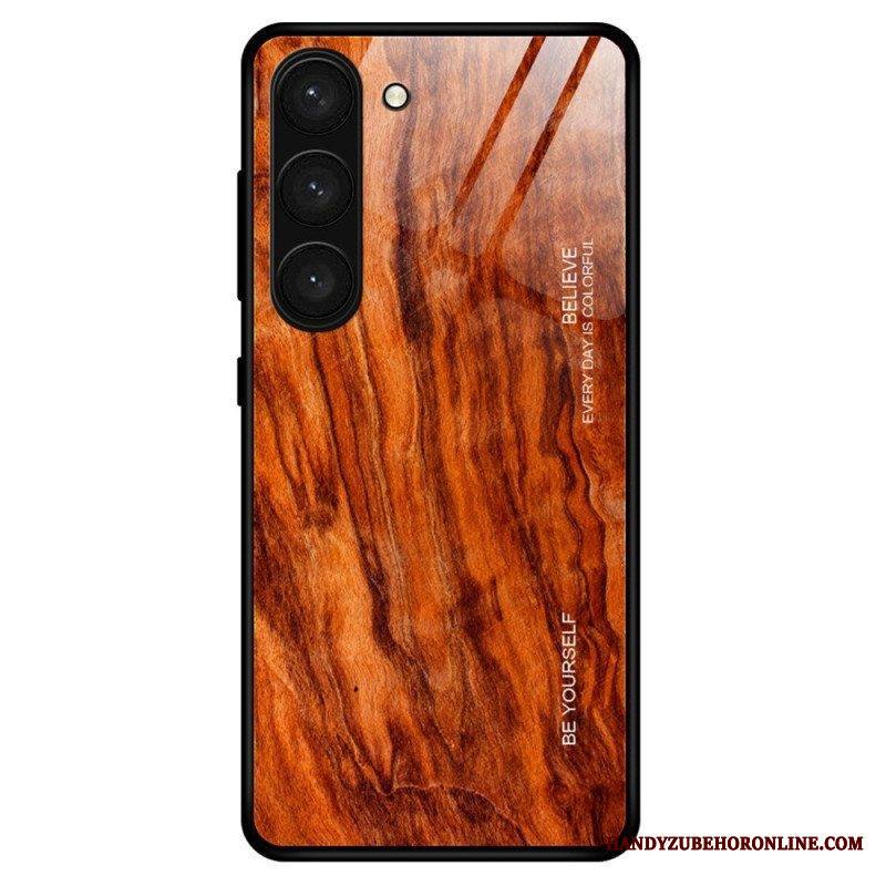 Kuori Samsung Galaxy S23 5G Wood Design Karkaistu Lasi