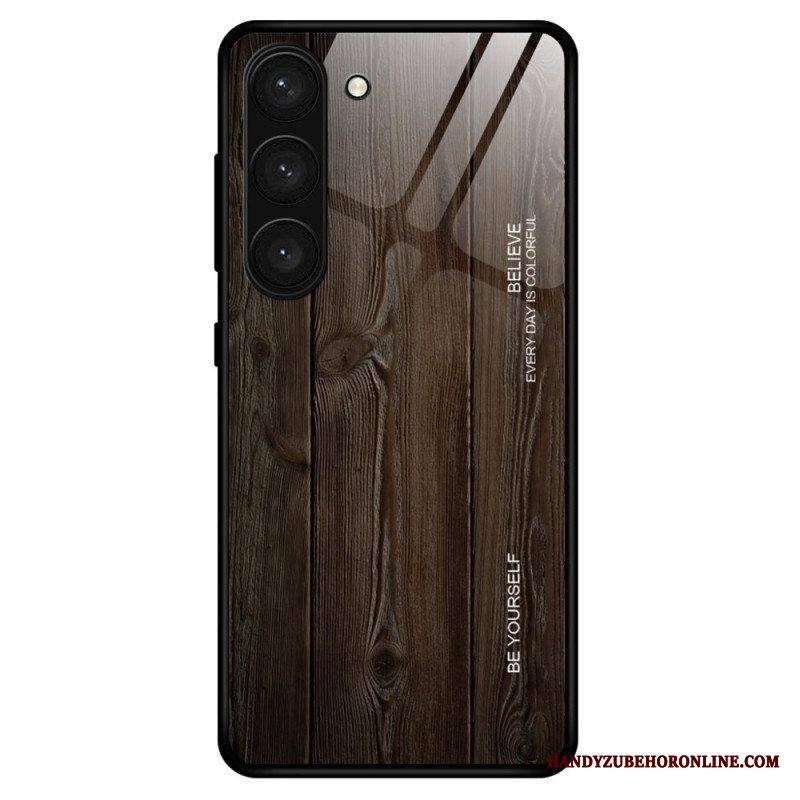 Kuori Samsung Galaxy S23 5G Wood Design Karkaistu Lasi