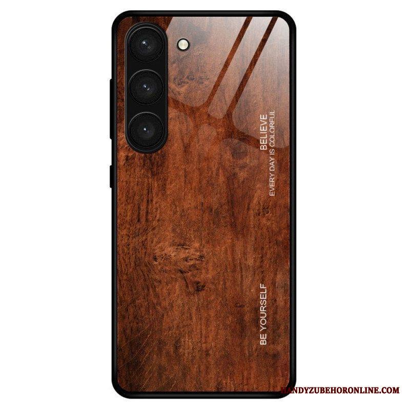 Kuori Samsung Galaxy S23 5G Wood Design Karkaistu Lasi