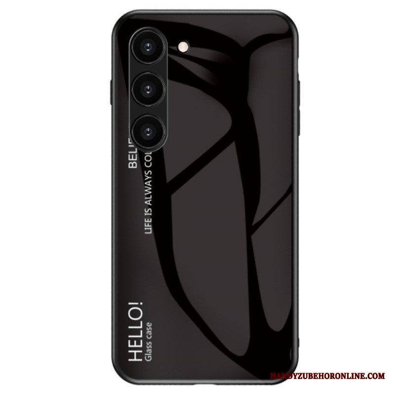 Kuori Samsung Galaxy S23 Plus 5G Karkaistu Lasi Hello