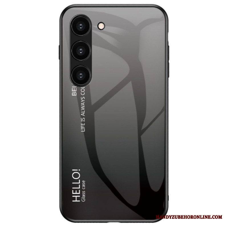 Kuori Samsung Galaxy S23 Plus 5G Karkaistu Lasi Hello