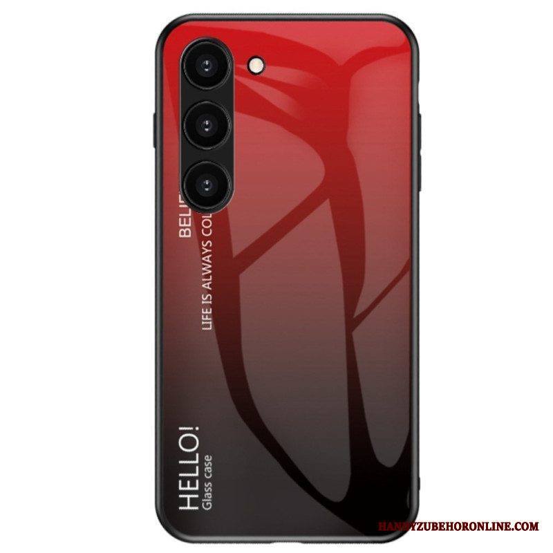 Kuori Samsung Galaxy S23 Plus 5G Karkaistu Lasi Hello