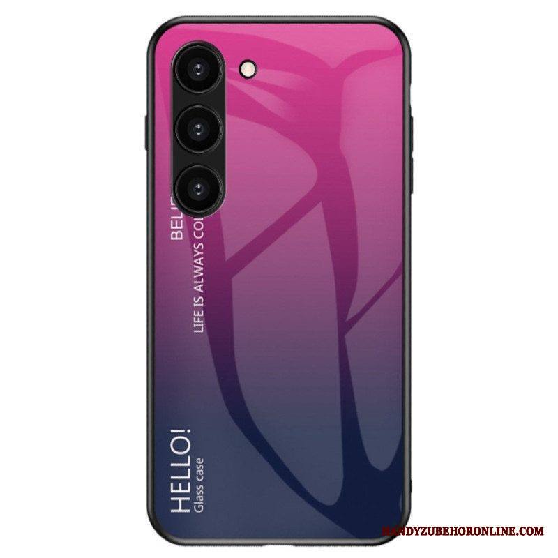 Kuori Samsung Galaxy S23 Plus 5G Karkaistu Lasi Hello