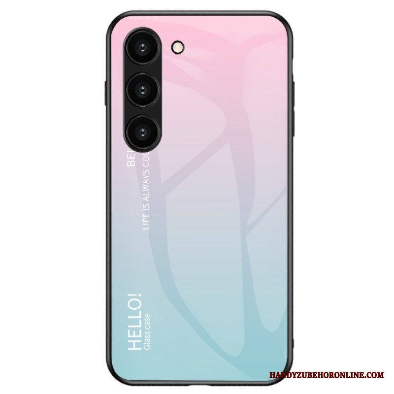 Kuori Samsung Galaxy S23 Plus 5G Karkaistu Lasi Hello